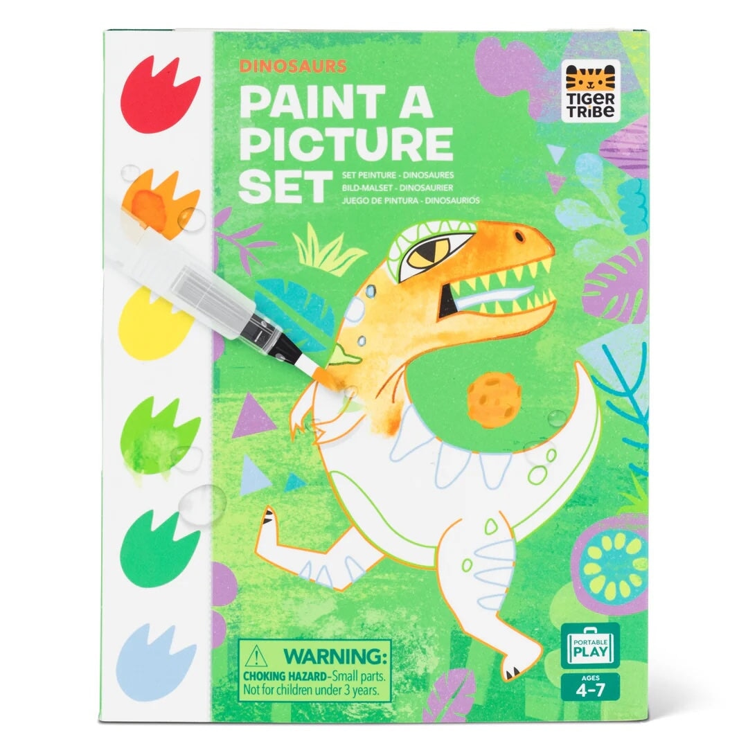 kit de peinture eau dinosaure Tiger tribe Mlle et Coco