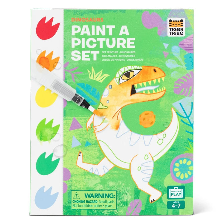 kit de peinture eau dinosaure Tiger tribe Mlle et Coco