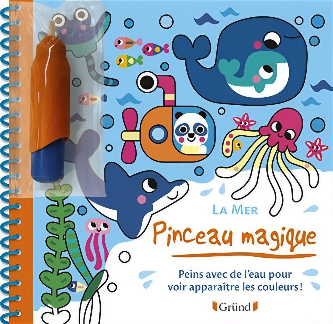 livre pinceau magique Gründ La mer bricolage enfant