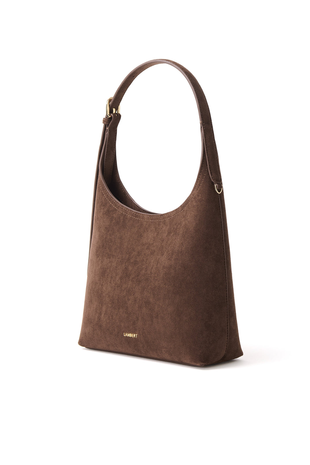 Sac à épaule Elena en suède chocolate Lambert Mlle et Coco