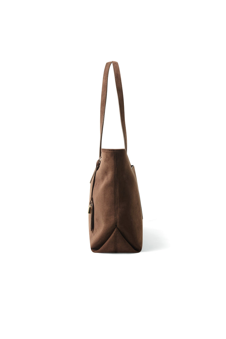 Sac Fourre-tout en suède chocolate Lambert Mlle et Coco