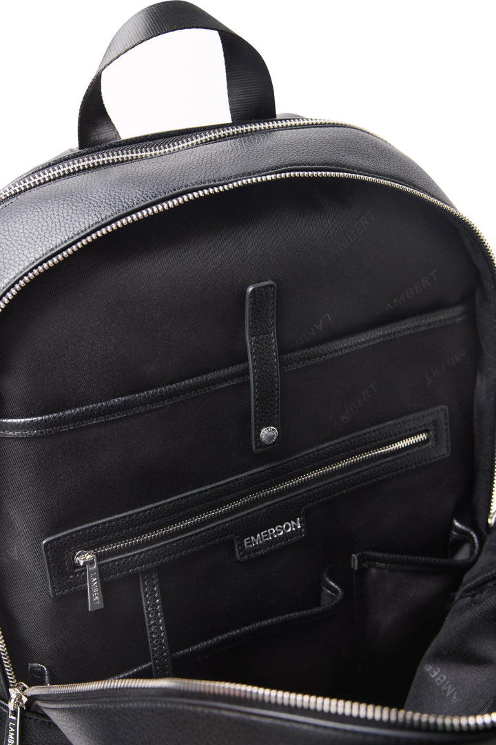 Sac à dos en cuir noir Emerson Lambert Mlle et Coco