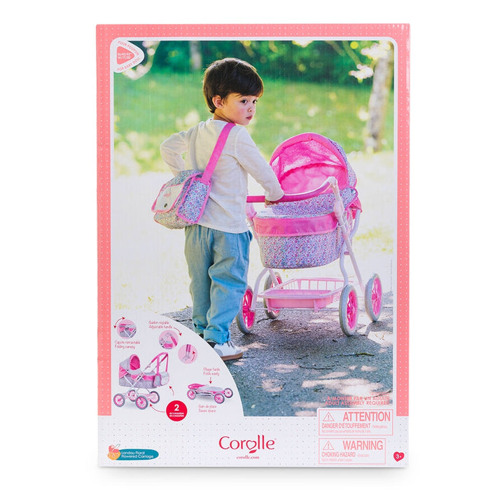 landeau floral Corolle jouet rose Mlle et Coco poupée