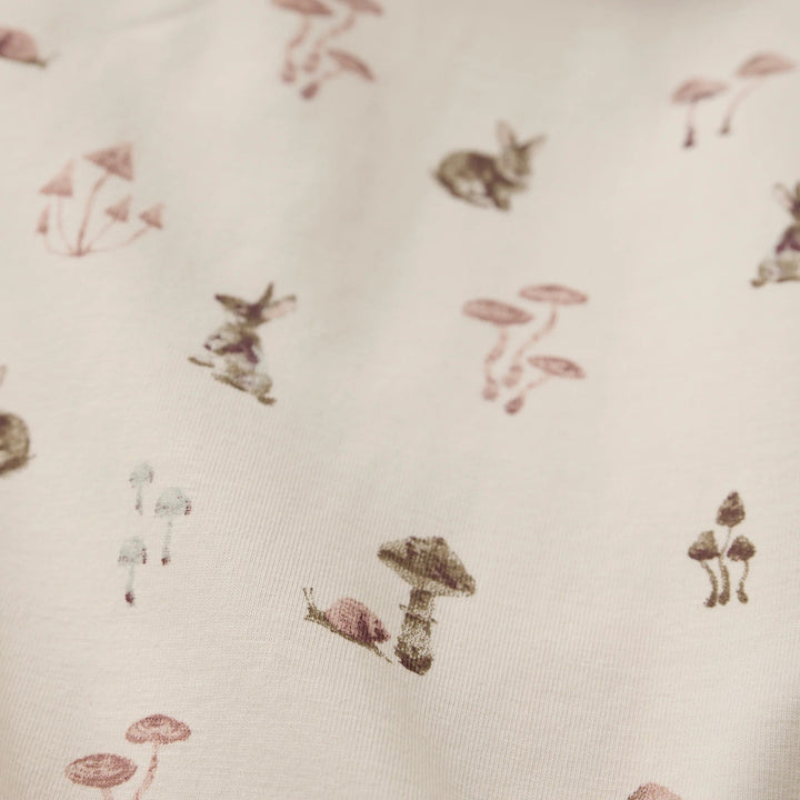 Cache-couche manches longues lapins et champignons Minymo Mlle et Coco 