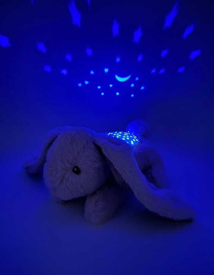 Veilleuse et projecteur lampe crépuscule Lapin beige Charlie Cloud B Mlle et Coco