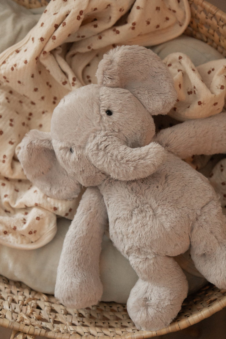 Peluche Olive Éléphant Snuggle Bunnies Gris Mlle et Coco