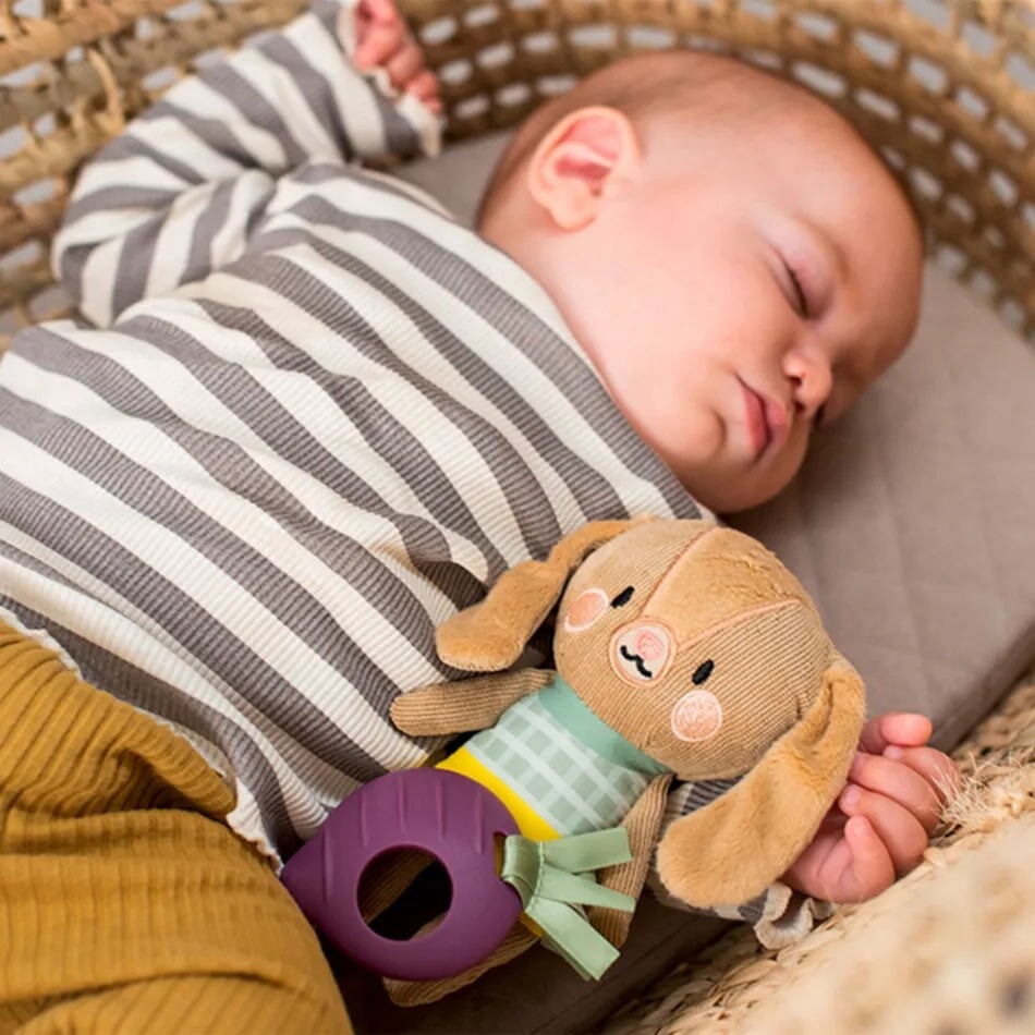 jouet hochet sensoriel lapin Jenny bettrave accessoire bébé