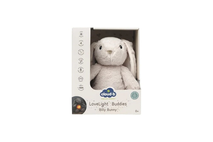 lapin billy lumineux musical lovelight peluche nuit reconfort cloudb Mlle et Coco