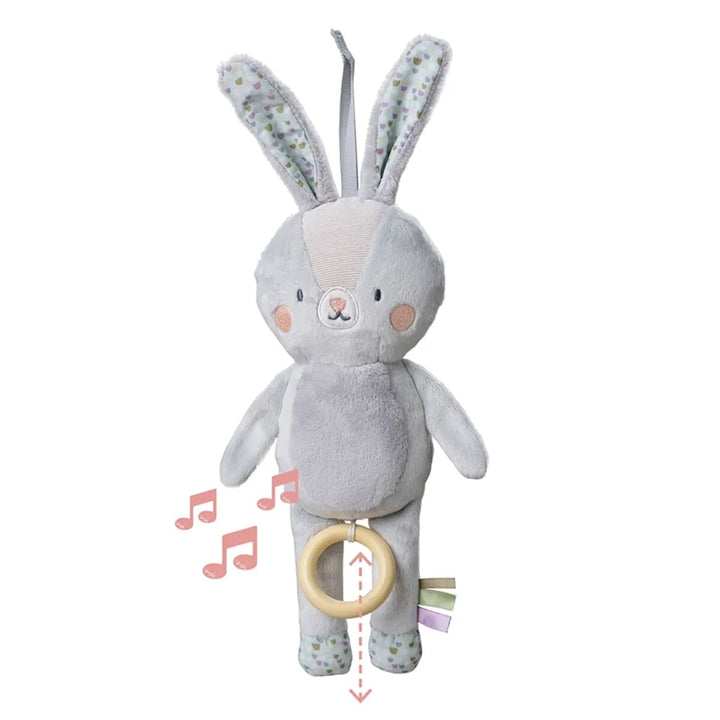 lapin musical Rylee jouet éveil attache poussette bébé