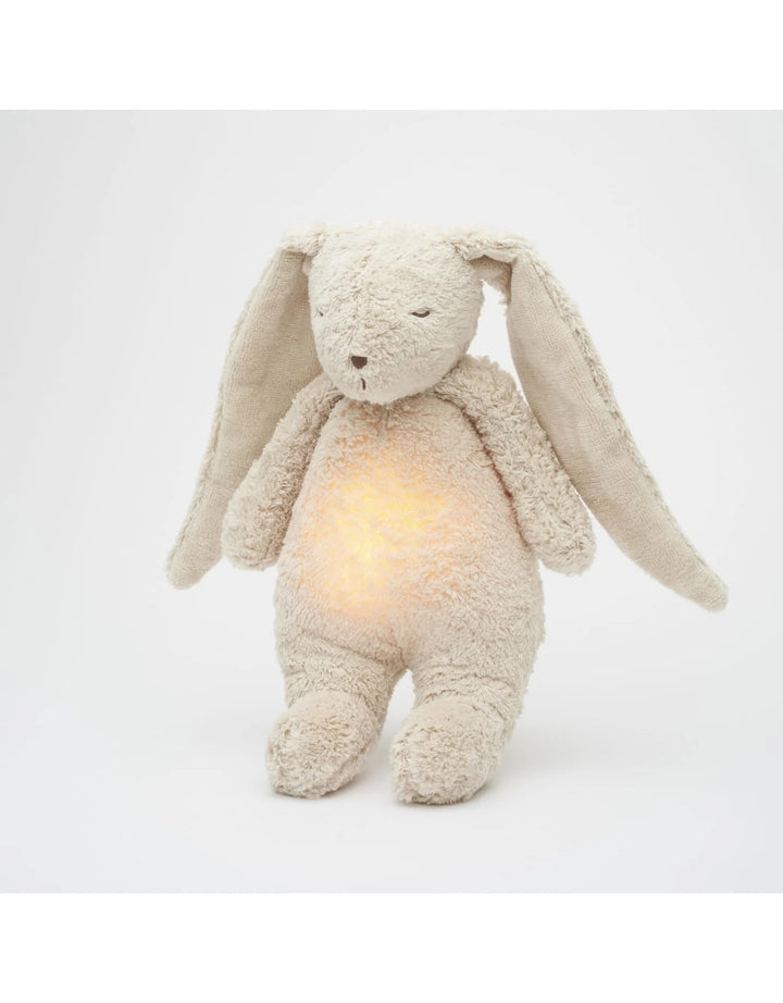 Peluche Moonie Lapin sable Mlle et Coco sonore veilleuse