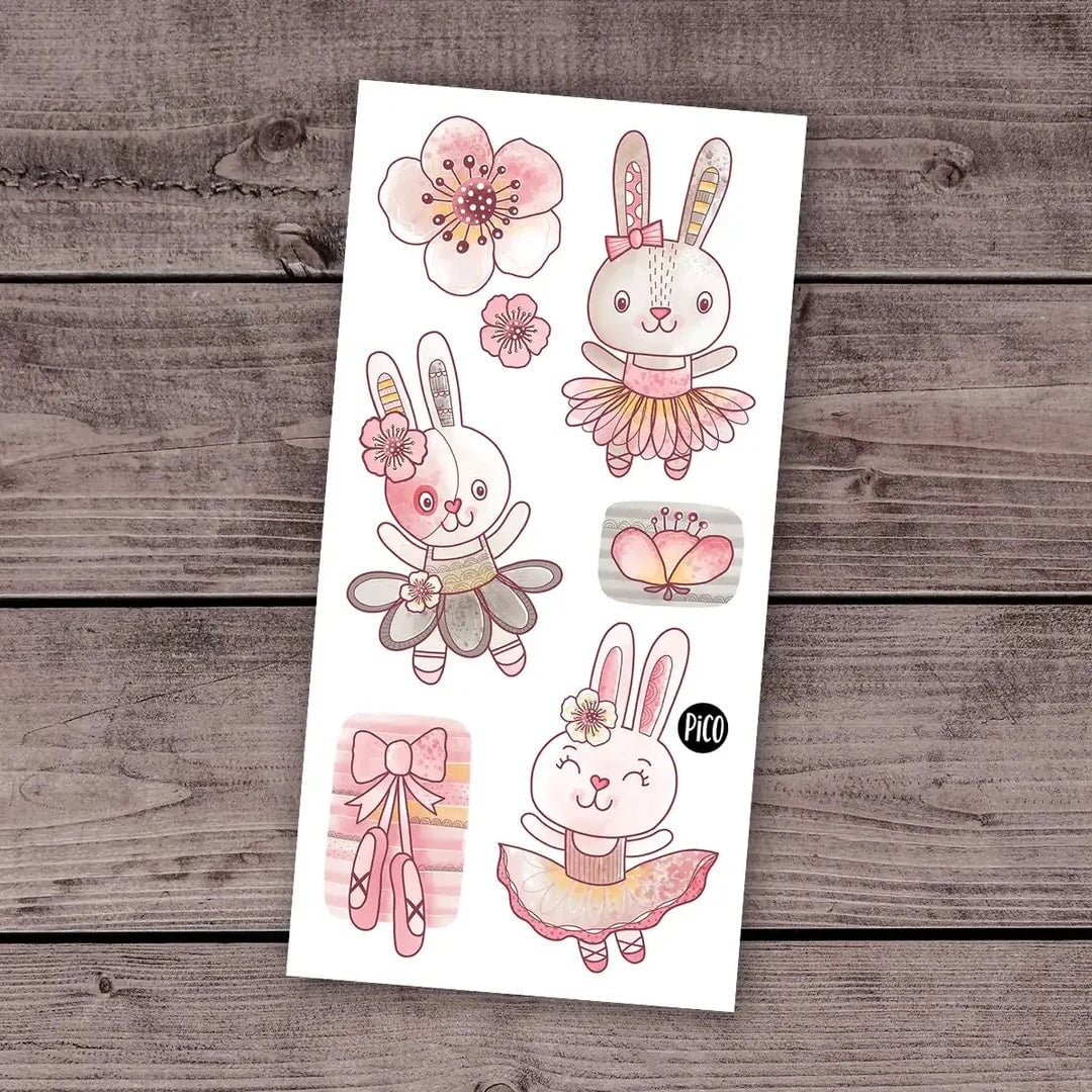 Tatouages temporaires - Lapines ballerines - Pico tatouage Jouet/jeux Pico tatouage 