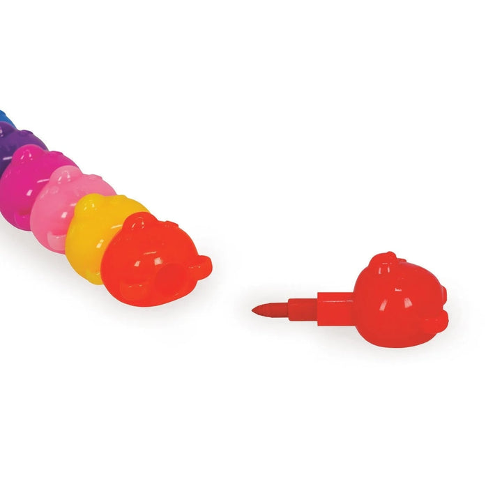 12 crayons marqueurs arc-en-ciel ourson Legami Mlle et Coco