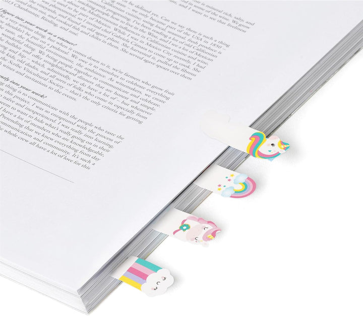 Marque-pages licornes et arc-en-ciel Legami Mlle et Coco