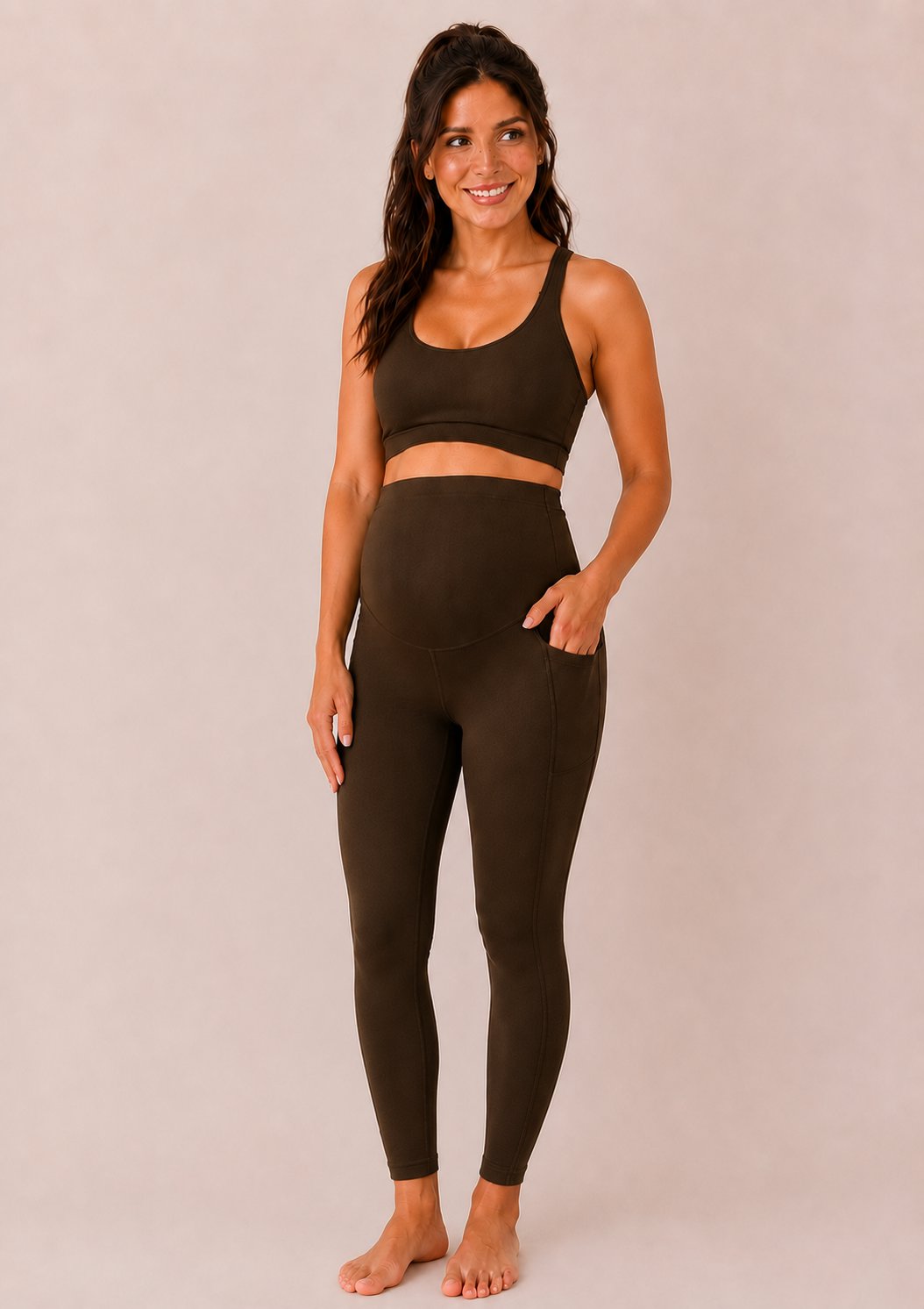 legging maternité bloom Noemie café Mlle et Coco