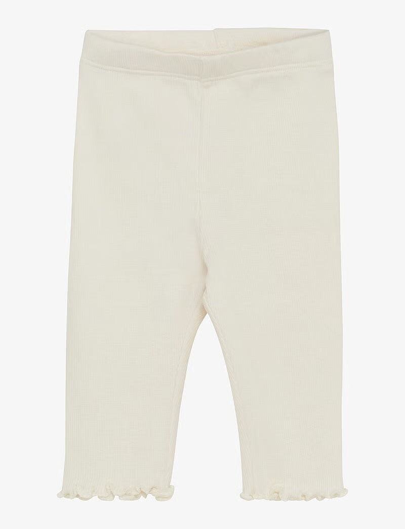 Legging côtelé en coton tencel ivoire Huttelihut Mlle et Coco