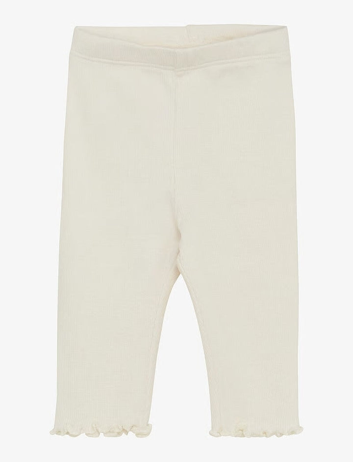 Legging côtelé en coton tencel ivoire Huttelihut Mlle et Coco