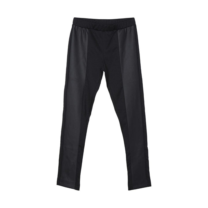 legging noir insertions cuir taille élastique vêtement Creamie enfant fille
