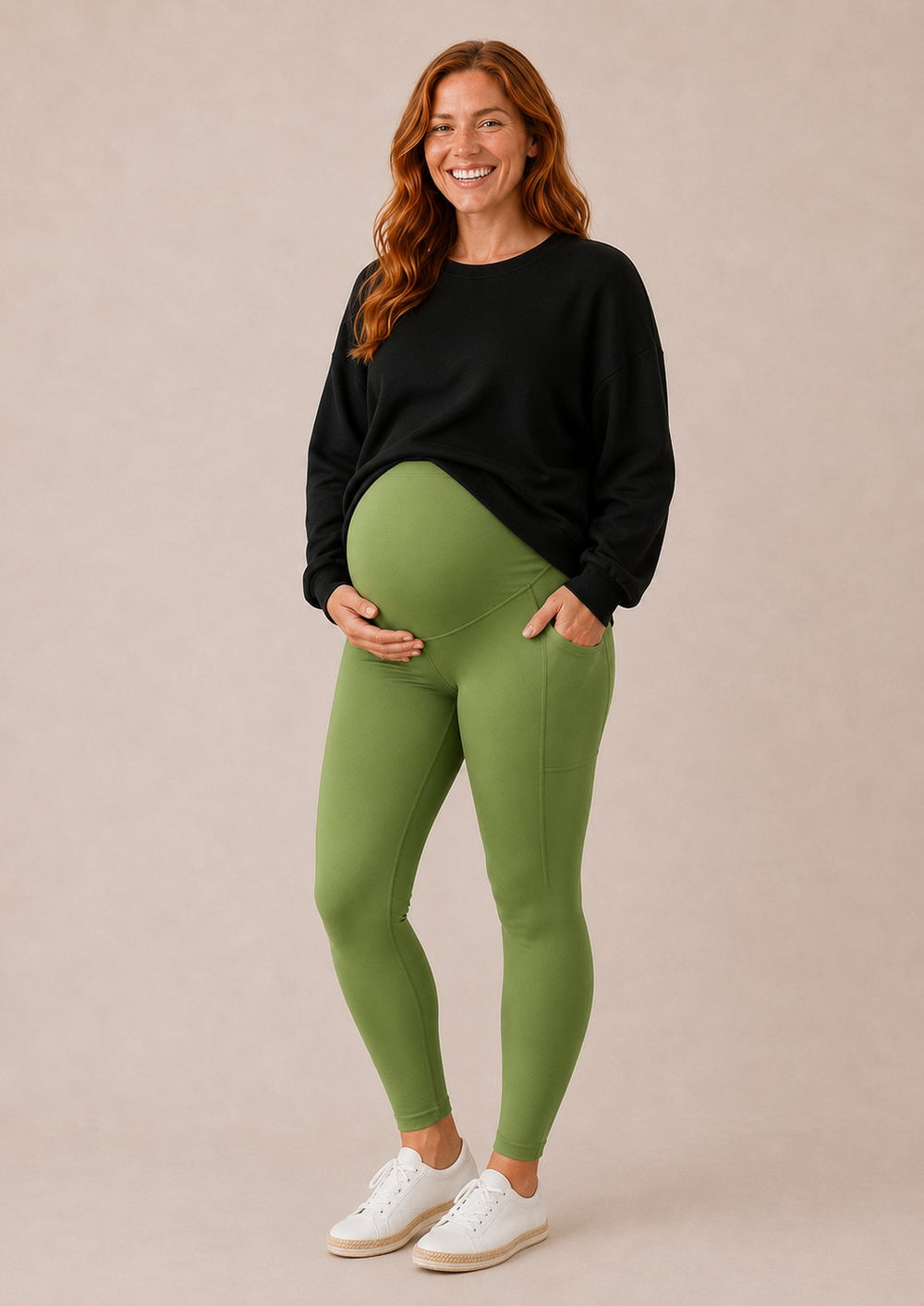 legging maternité bloom vert Noemie Mlle et coco