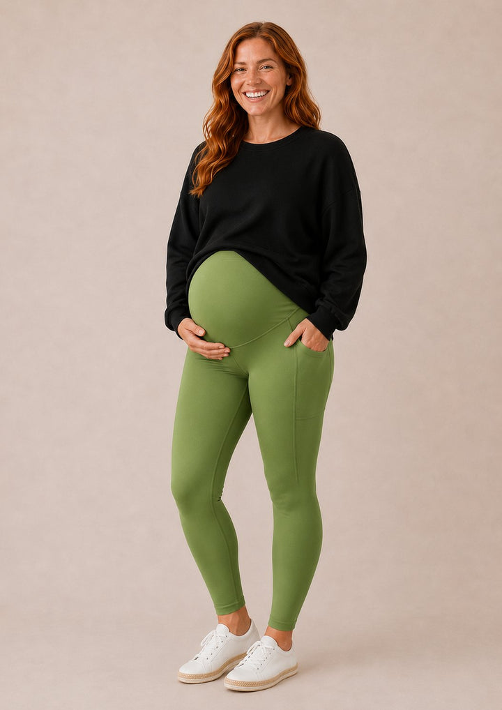 legging maternité bloom vert Noemie Mlle et coco