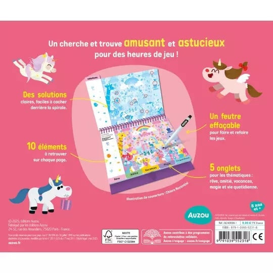 cherche et trouve licornes Auzou activités Mlle et Coco
