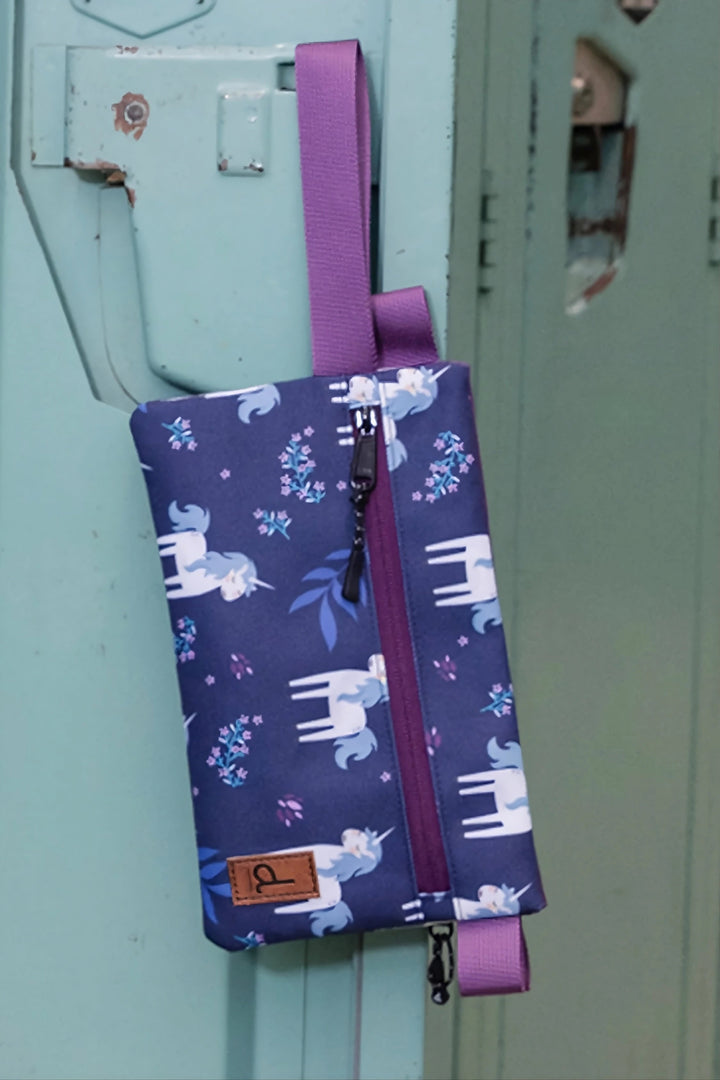 Trousse à crayon double Imprimé licornes  Deux par Deux
