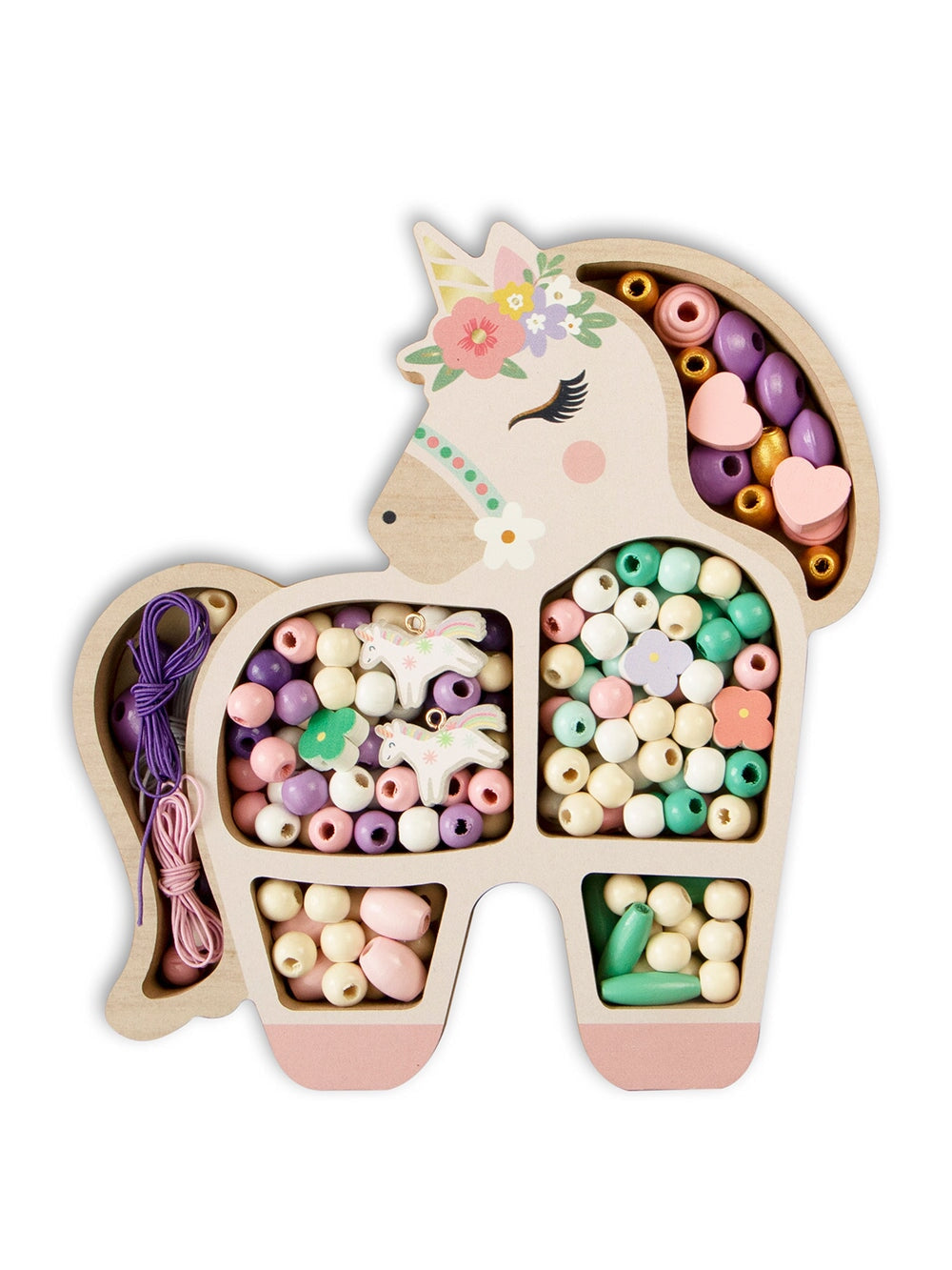 coffret perles bois licorne Sycomore Mlle et Coco Bricolage