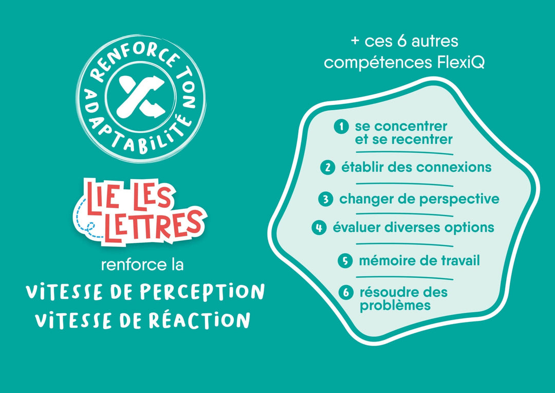 jeu société lie les lettre Flexiq Mlle et Coco