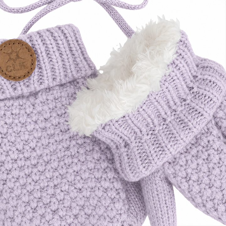 Mitaines en tricot - Lilas - Calikids