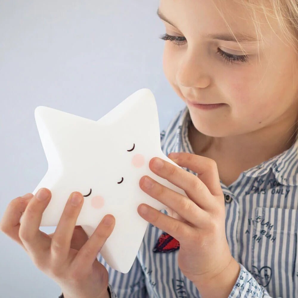 veilleuse étoile blanche endormi little lovely accessoire chambre enfant