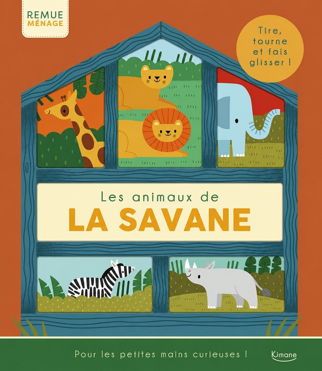 Livre interactif Les animaux de la savane Kimane Mlle et Coco