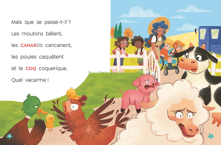 Livre Les héros de la maternelle Panique à la ferme Auzou Mlle et Coco