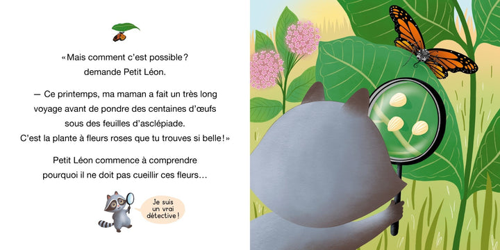 Livre Petit Léon et le papillon monarque Auzou Mlle et Coco