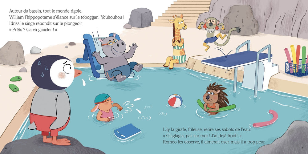 Livre Roméo n'a plus peur de l'eau Auzou éditions Mlle et Coco