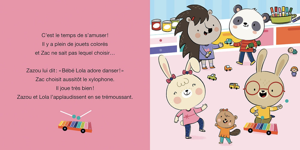 Livre Zac et Zazou aiment la garderie Auzou Mlle et Coco