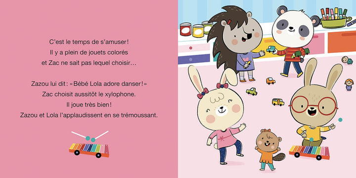 Livre Zac et Zazou aiment la garderie Auzou Mlle et Coco