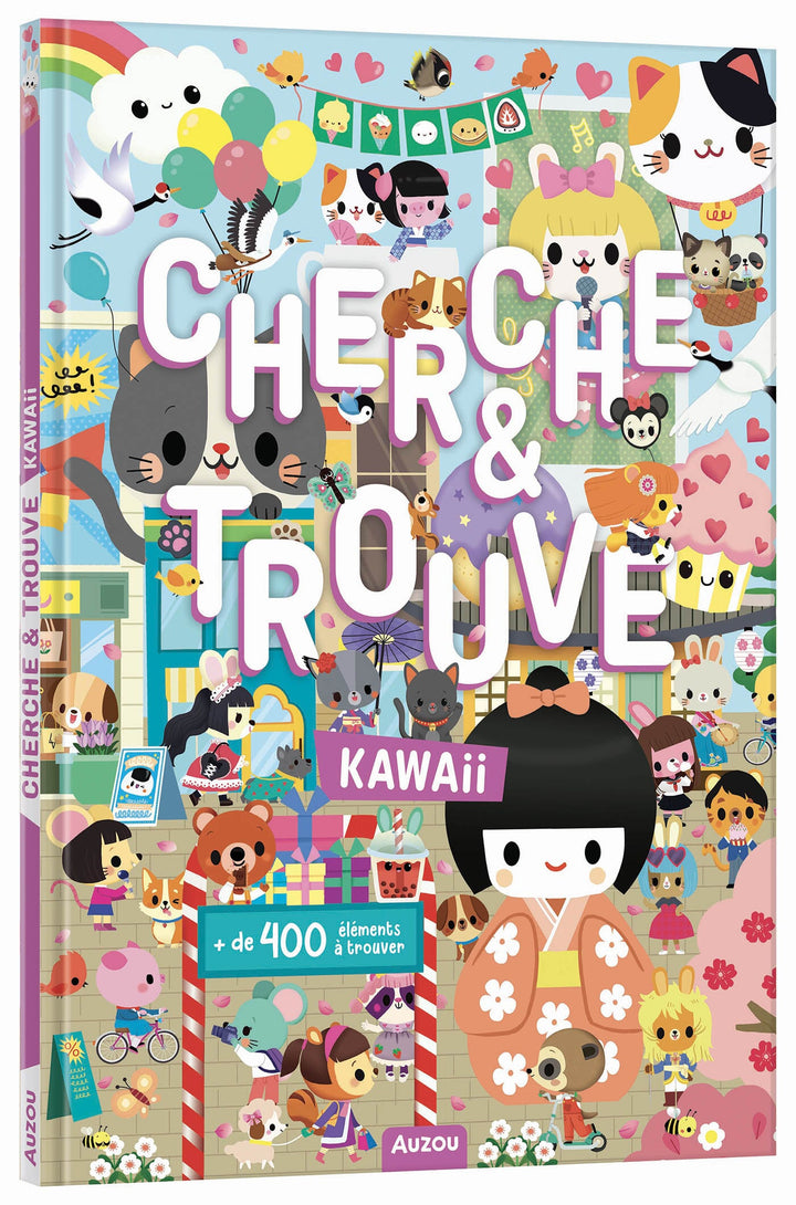 cherche et trouve, livre Auzou, thème Kawaii