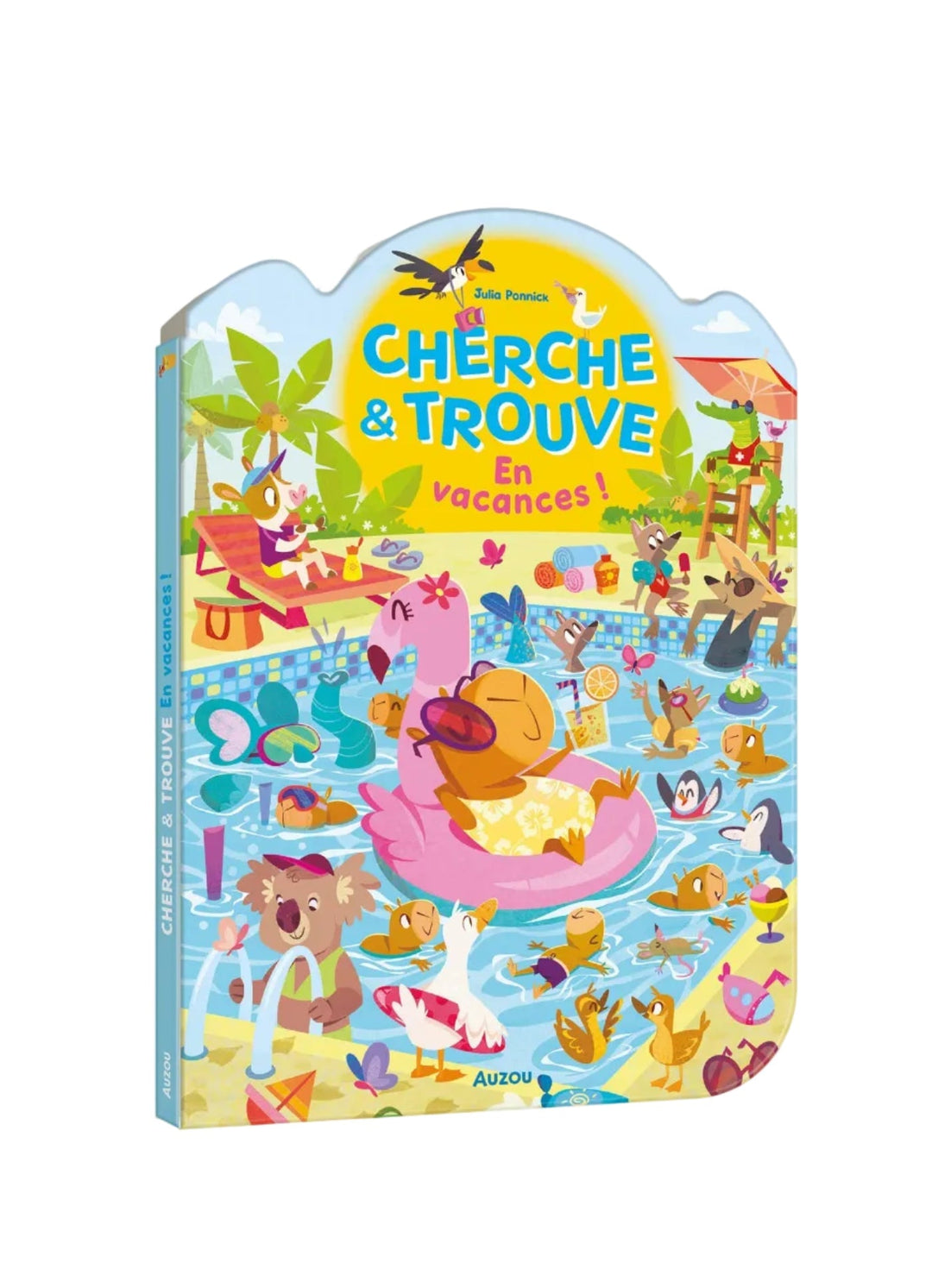 Livre cherche et trouve En vacances ! Auzou Mlle et Coco