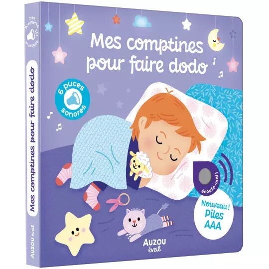 Livre sonore de Auzou, comptines pour faire dodo