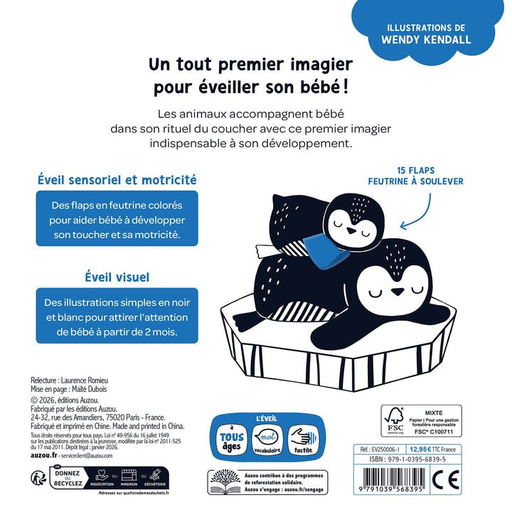 Livre Mes premiers flaps Au dodo ! Auzou Mlle et Coco