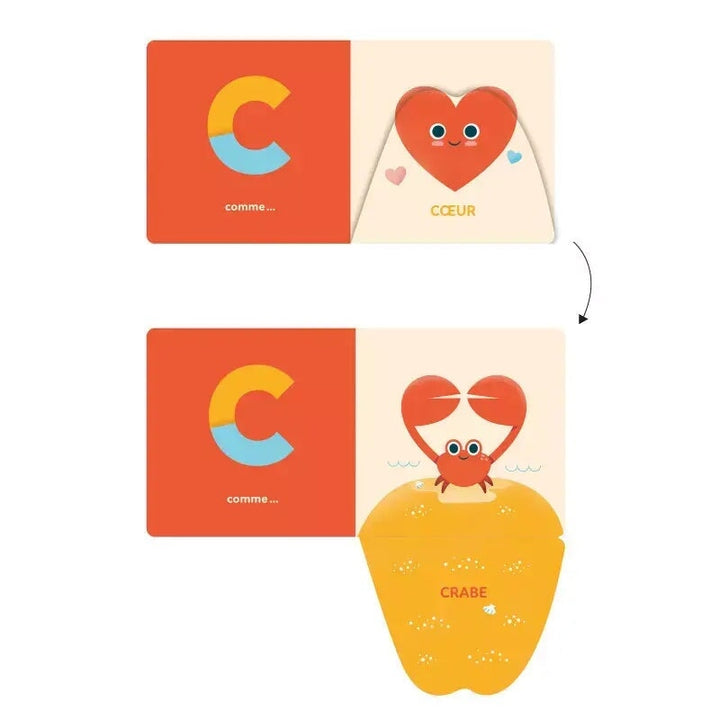 abécédaire surprise livre auzou flaps illustrations animaux lettre alphabet