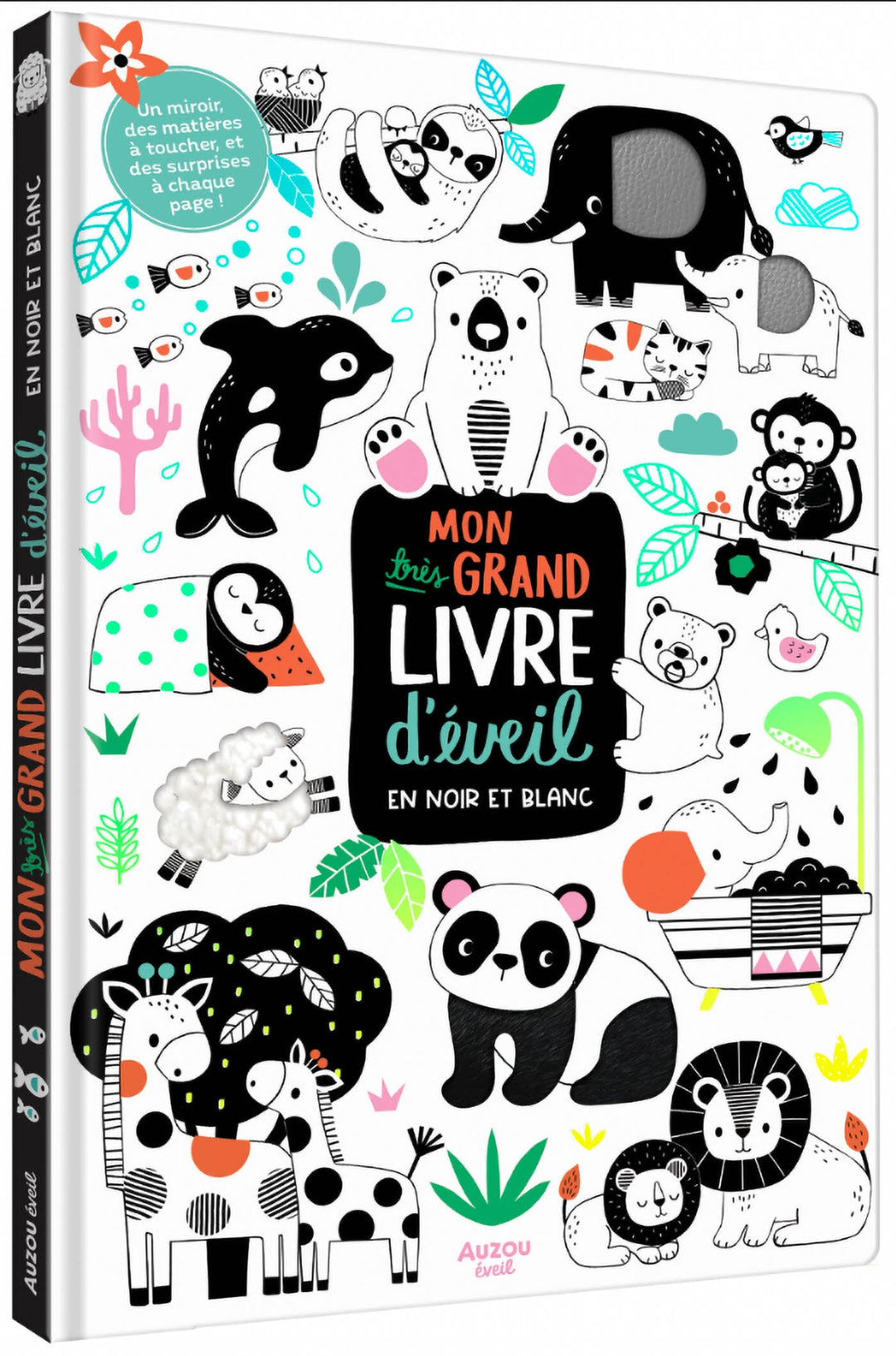 Le très grand livre d'éveil en noir et blanc auzou Mlle et Coco