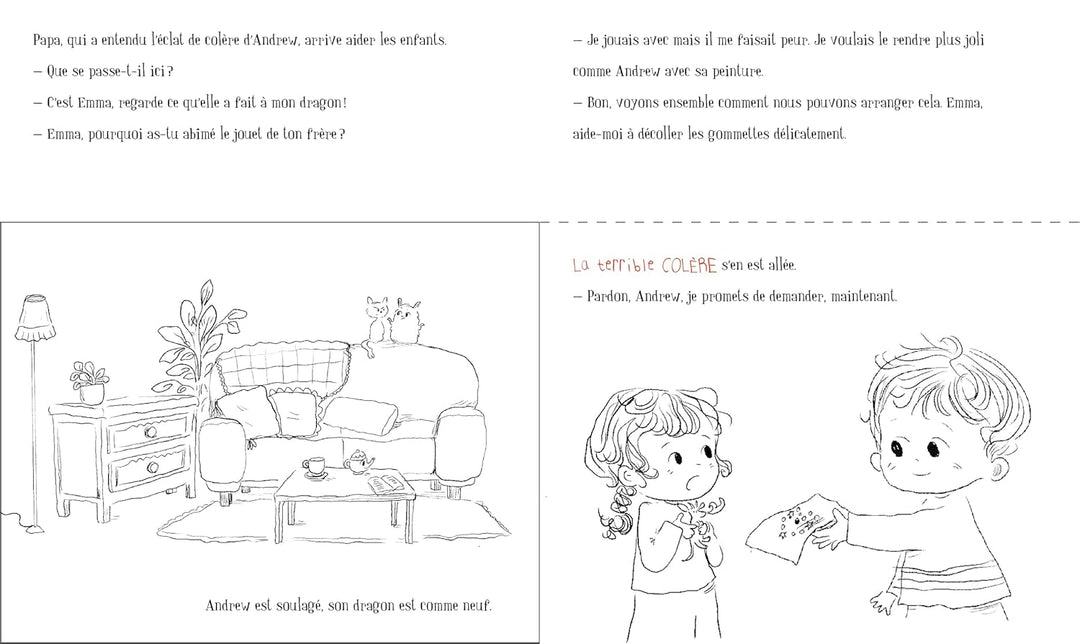 Le livre de mes émotions (entre frère et soeur) Gründ Québec Mlle et Coco