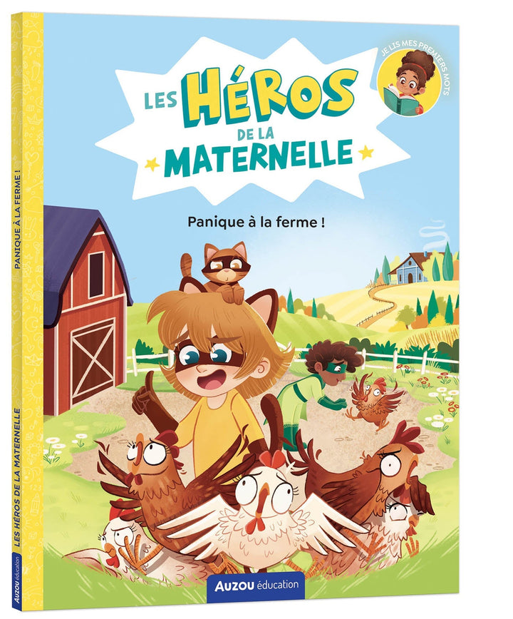 Livre Les héros de la maternelle Panique à la ferme Auzou Mlle et Coco