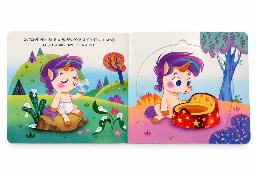 Livre Petite licorne va sur le pot Hemma Mlle et Coco