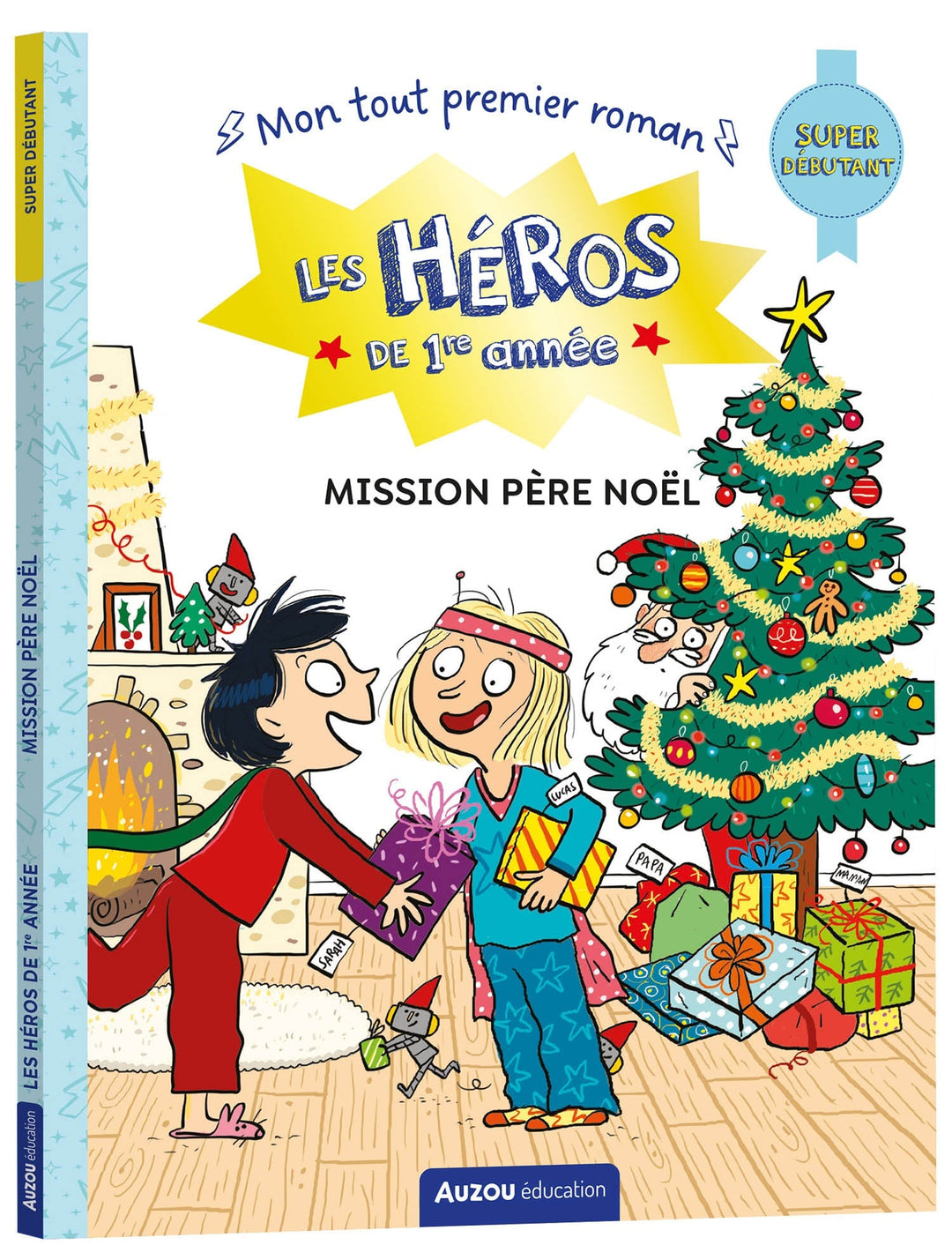 Livre mon tout premier roman Les héros de 1re année Mission père Noel Auzou Mlle et Coco
