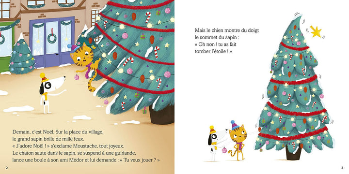 Livre Le noel de Moustache Auzou Mlle et Coco