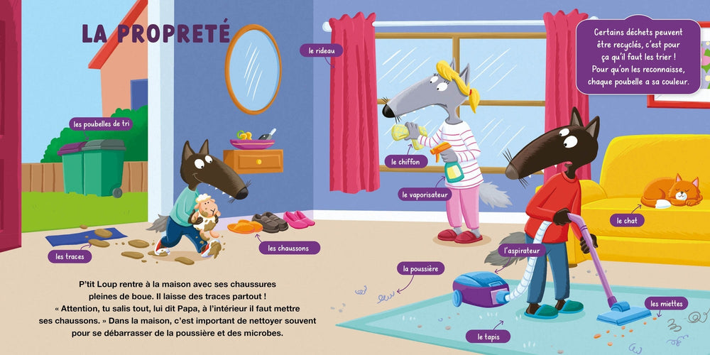 Livre Mon doc P'tit Loup - La propreté Auzou Mlle et Coco