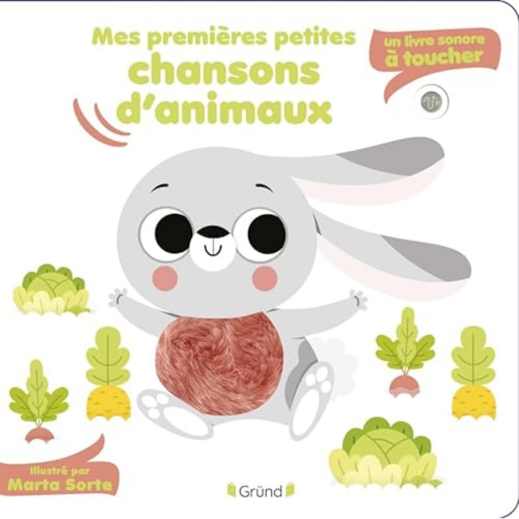 Livre sonore Mes premières petites chansons d'animaux Gründ Québec Mlle et Coco