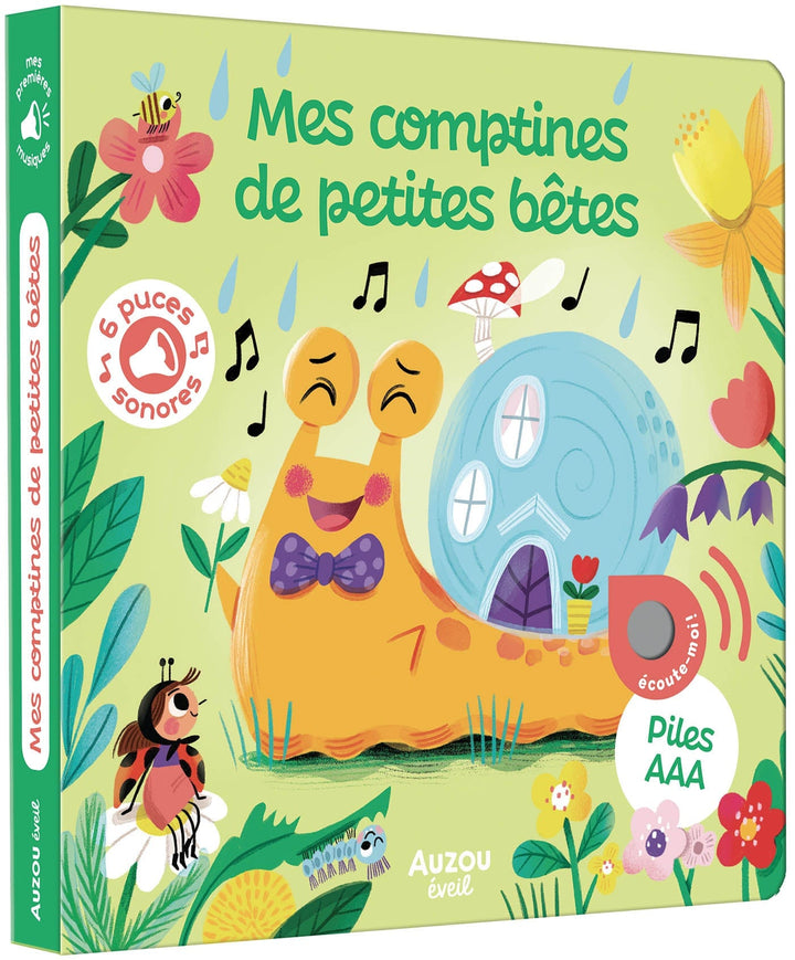 Livre sonore Mes comptines de petites bêtes Auzou Mlle et Coco