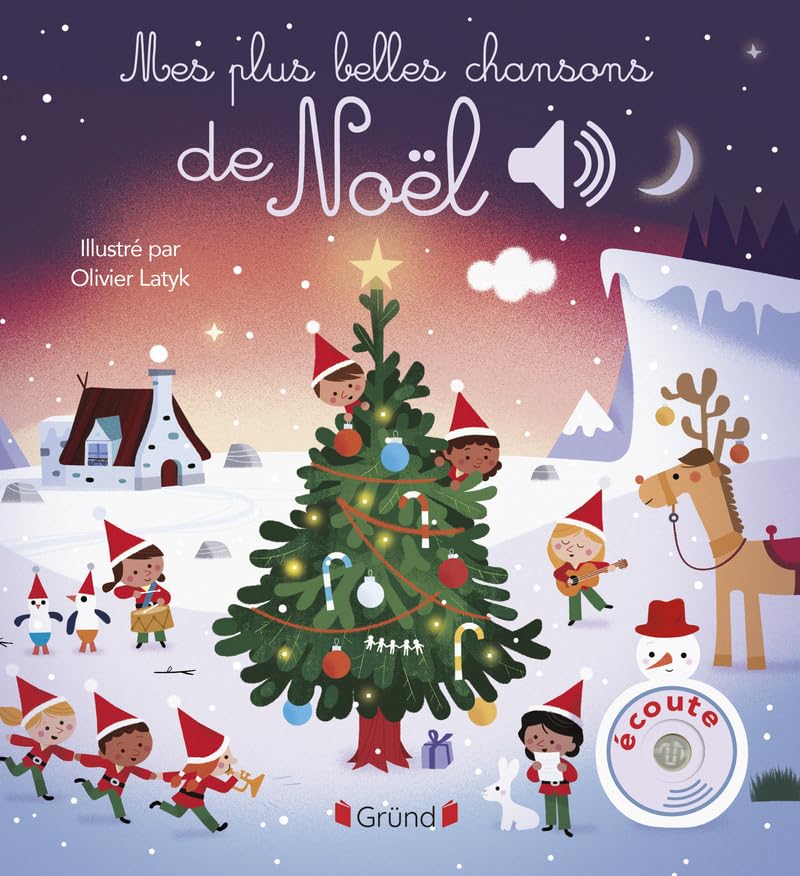 Livre sonore musical Mes plus belles chansons de Noël Gründ Mlle et Coco